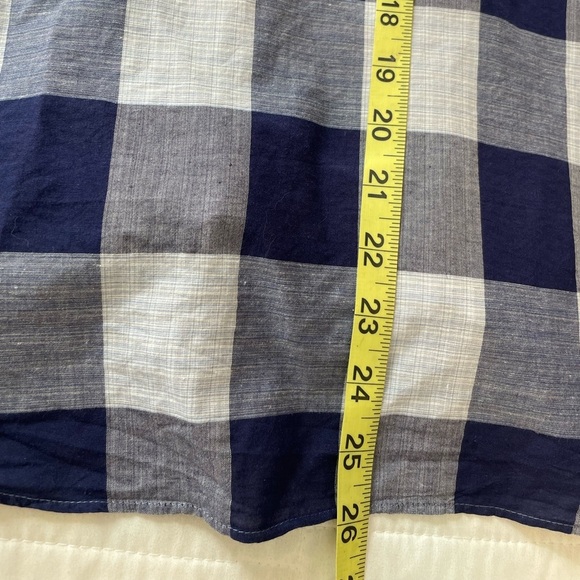 Lafayette 148 Blue Check Long Sleeve Button Down Shirt Sz S Cotton Linen $698 - Picture 16 of 16